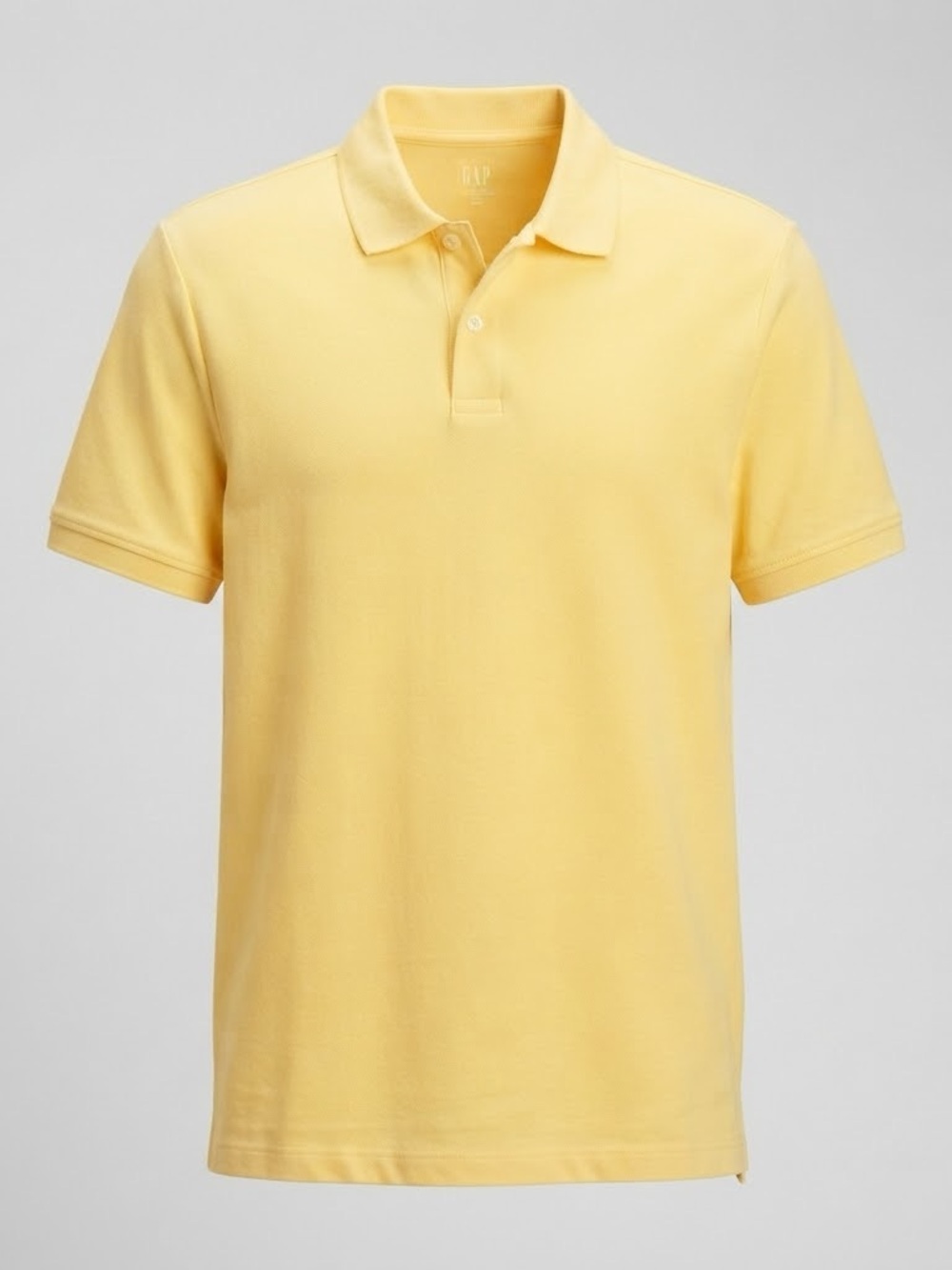 GAP Men’s XL Yellow Pique Polo Shirt Short Sleeve Cotton Blend NWT